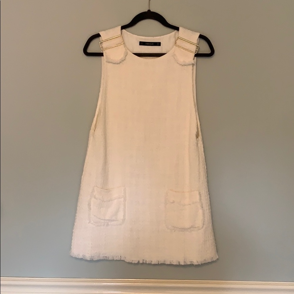 White Tweed Zara Dress